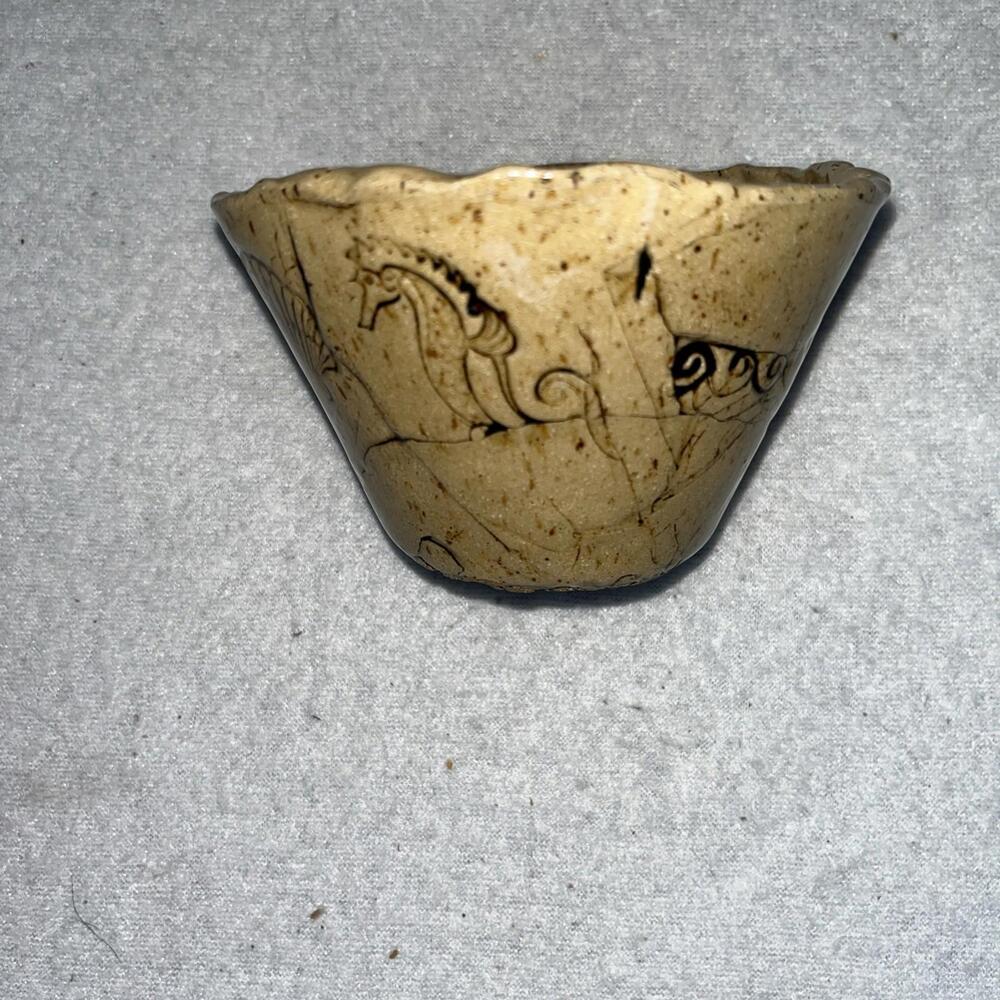 Pottery Trinket Dish Sealife Ocean Signed “Rosemary” On The Bottom Glazed